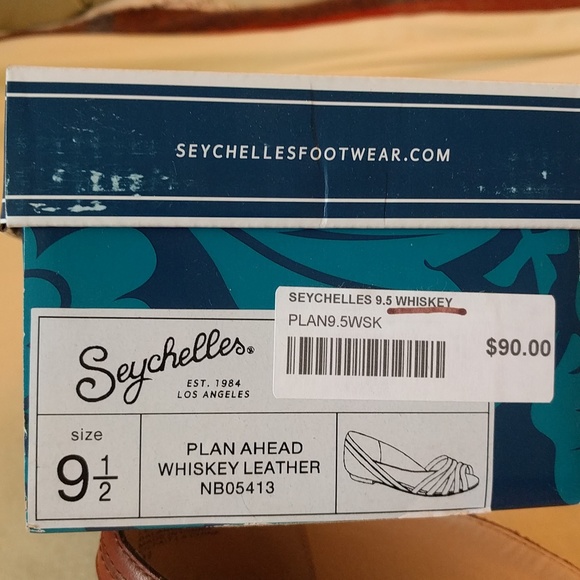 Seychelles metallic whiskey/copper leather flat peep-toe shoes Size 9.5 - Picture 13 of 13